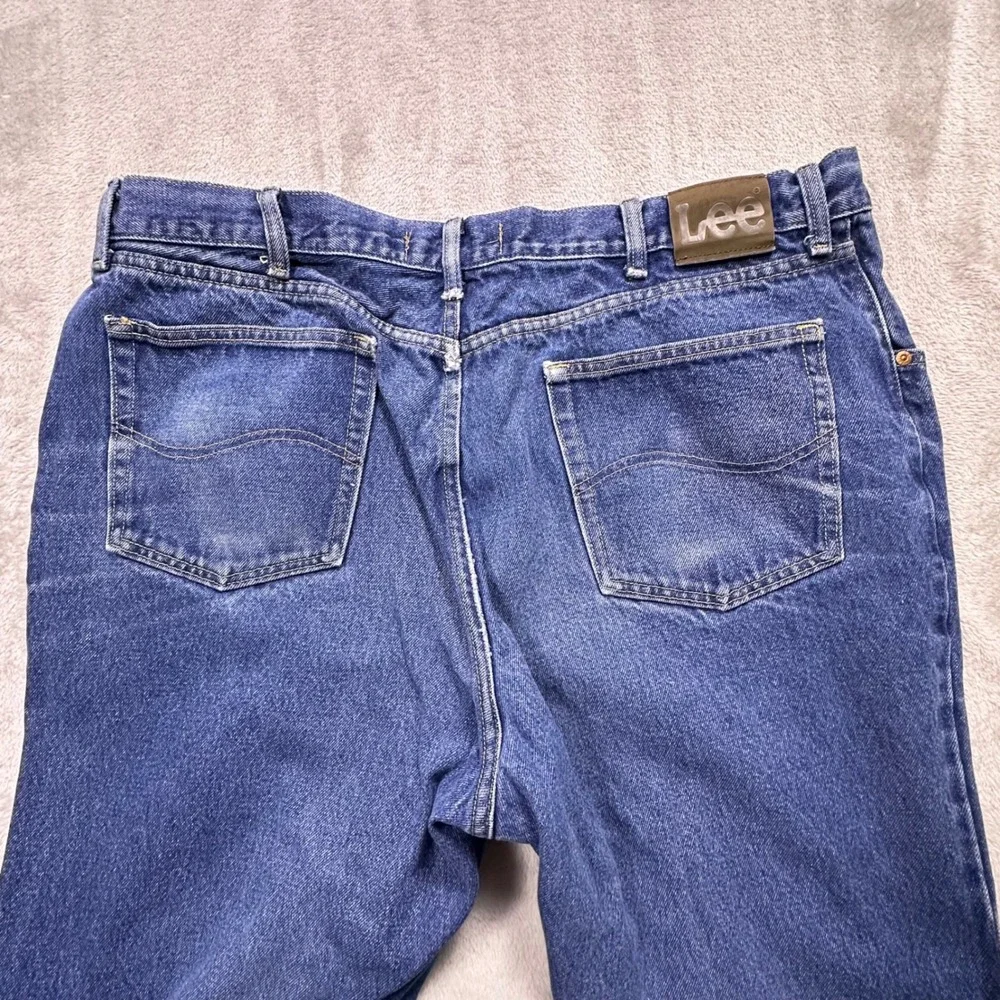 Lee Regular Fit Straight Leg Men's W42xL28 (Tag 44x32) Blue Denim Jeans 2100289‎